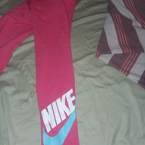 Pink nike tights